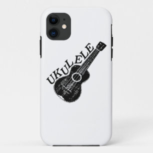 Ukulele tekst en Afbeelding iPhone 11 Hoesje