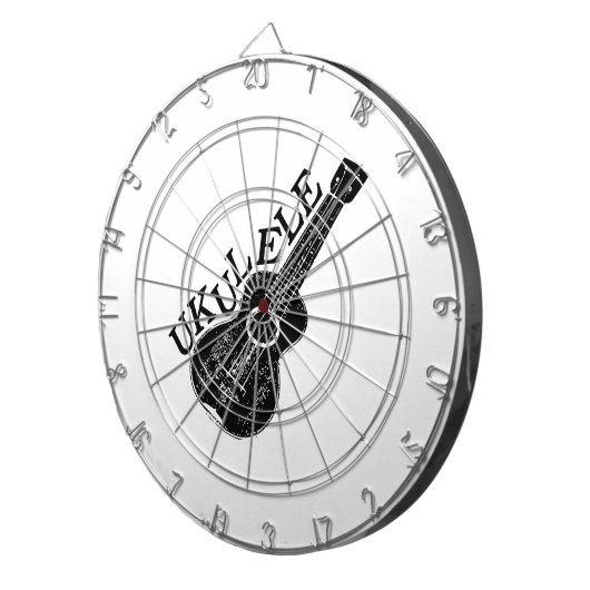 Ukulele tekst en Afbeelding Dartbord (Voorkant Rechts)