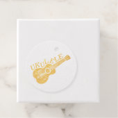 Ukulele tekst en Afbeelding hart Bedankjes Labels (Met doos)
