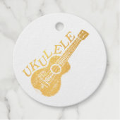 Ukulele tekst en Afbeelding hart Bedankjes Labels (Voorkant)