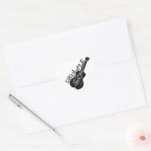 Ukulele tekst en Afbeelding Hart Sticker (Envelop)