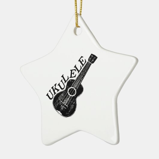 Ukulele tekst en Afbeelding Keramisch Ornament (Links)