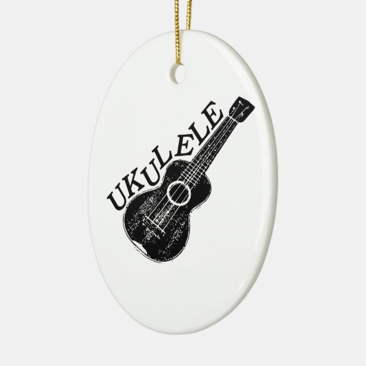 Ukulele tekst en Afbeelding Keramisch Ornament (Links)