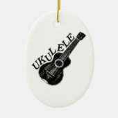 Ukulele tekst en Afbeelding Keramisch Ornament (Voorkant)