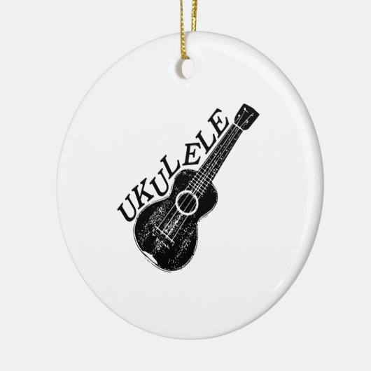 Ukulele tekst en Afbeelding Keramisch Ornament (Links)