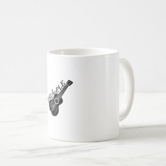 Ukulele tekst en Afbeelding Koffiemok (Voorkant rechts)