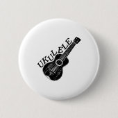 Ukulele tekst en Afbeelding Ronde Button 5,7 Cm (Voorkant)