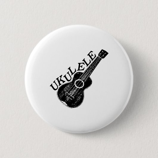 Ukulele tekst en Afbeelding Ronde Button 5,7 Cm (Voorkant)