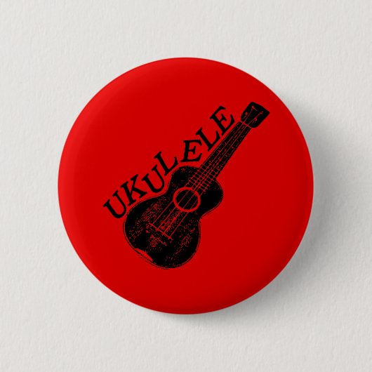 Ukulele tekst en Afbeelding Ronde Button 5,7 Cm (Voorkant)