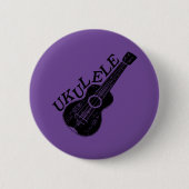 Ukulele tekst en Afbeelding Ronde Button 5,7 Cm (Voorkant)