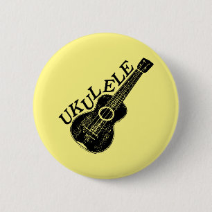 Ukulele tekst en Afbeelding Ronde Button 5,7 Cm