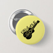 Ukulele tekst en Afbeelding Ronde Button 5,7 Cm (Voorkant /achterkant)