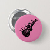 Ukulele tekst en Afbeelding Ronde Button 5,7 Cm (Voorkant /achterkant)