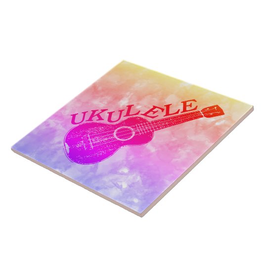 Ukulele tekst en Afbeelding Tegeltje (Zijkant)