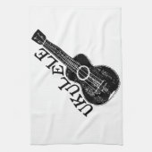 Ukulele tekst en Afbeelding Theedoek (Verticaal)