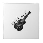 Ukulele tekst en Afbeelding vierkant Tegeltje (Voorkant)