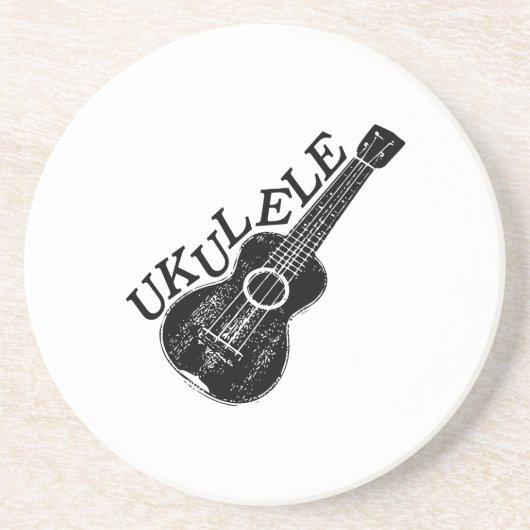 Ukulele tekst en Afbeelding Zandsteen Onderzetter (Voorkant)