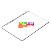 Ukulele Tie Dye Groovy Text Art Notitieboek (Linkerzijde)