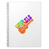 Ukulele Tie Dye Groovy Text Art Notitieboek (Voorkant)