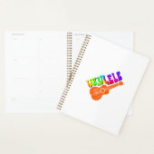 Ukulele Tie Dye Groovy Text Art Planner (Display)