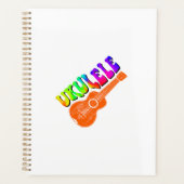 Ukulele Tie Dye Groovy Text Art Planner (Voorkant)