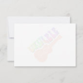 Ukulele Tie Dye Hippie Tekst Kunst Blank Notitiekaartje (Achterkant)