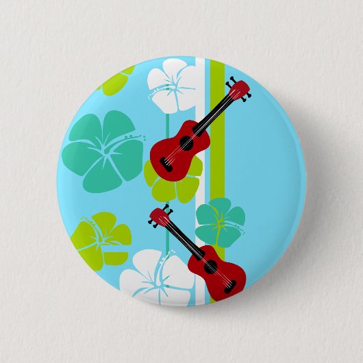 Ukulele Time! Ronde Button 5,7 Cm (Voorkant)
