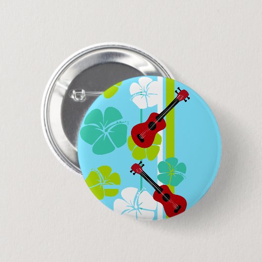 Ukulele Time! Ronde Button 5,7 Cm (Voorkant /achterkant)