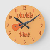 Ukulele Time Ronde Klok (Voorkant)