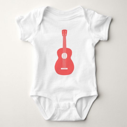 Ukulele - Tropisch roze Romper (Voorkant)