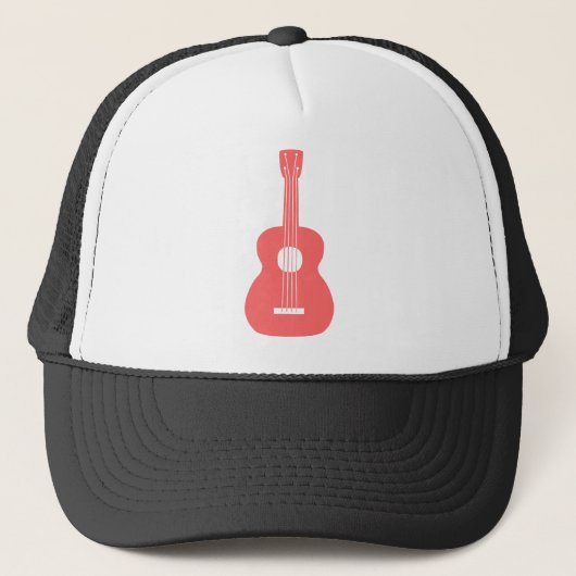 Ukulele - Tropisch roze Trucker Pet (Voorkant)