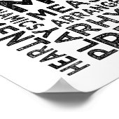 Ukulele Typografie Poster (Hoek)