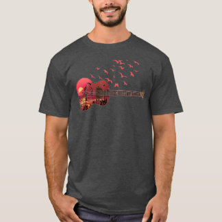 Ukulele  Uke Scenic Sunshine Sunset Landscape T-shirt