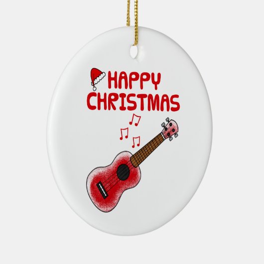 Ukulele Uke Speler Muzikant Kerst Ornament (Rechts)