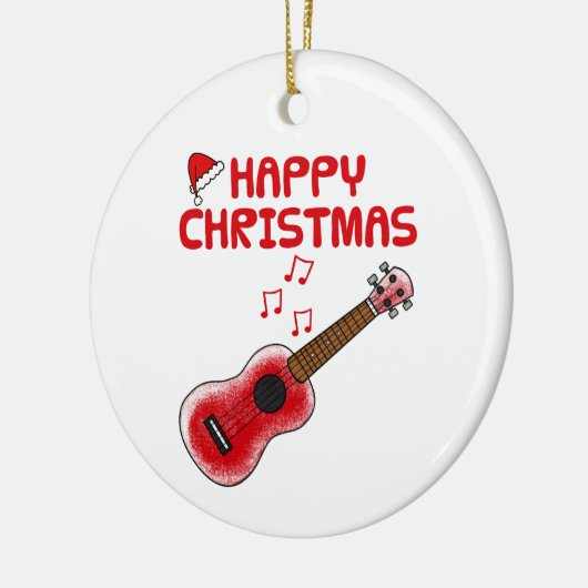 Ukulele Uke Speler Muzikant Kerst Ornament (Links)