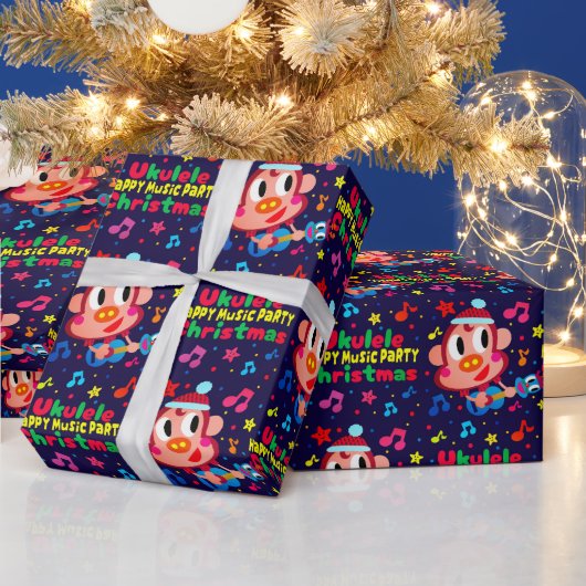 Ukulele Ukkiy Cadeaupapier (Feestdagen)