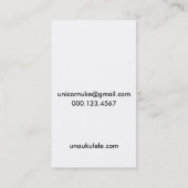 Ukulele Visitekaartje (Achterkant)