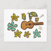 Ukulele vogels van Tiki Ony Briefkaart (Voorkant)
