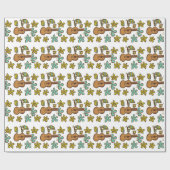 Ukulele vogels van Tiki Ony Cadeaupapier (Vlak)