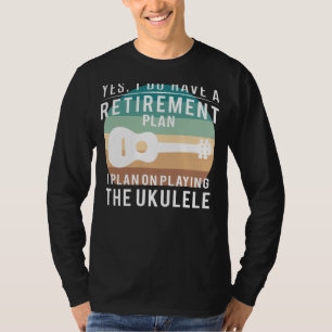 Ukulele-volle Pensioen Serenade: Grappige T-shirt