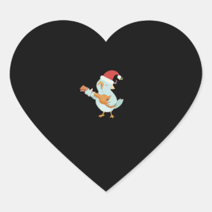 Ukulele Vrolijk Kerstfeest Hart Sticker
