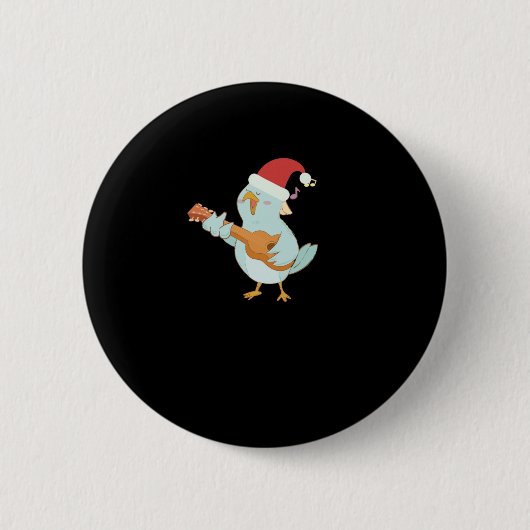 Ukulele Vrolijk Kerstfeest Ronde Button 5,7 Cm (Voorkant)