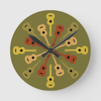 UKULELE wandklok