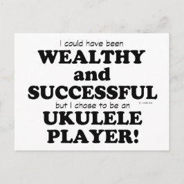 Ukulele Wealthy & Succesvol Briefkaart