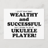 Ukulele Wealthy & Succesvol Briefkaart (Voorkant)