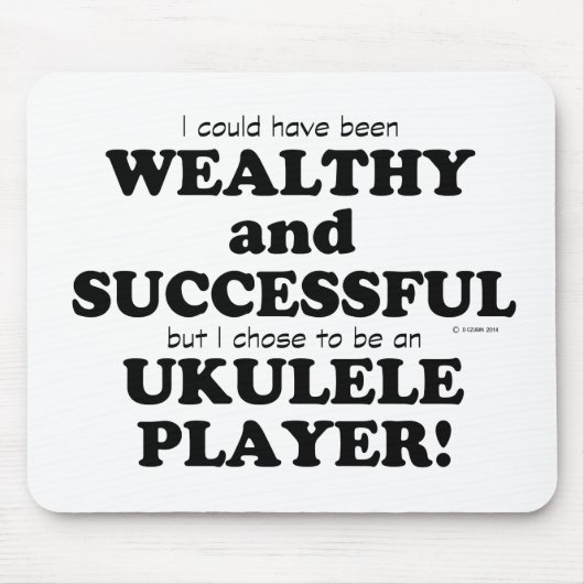 Ukulele Wealthy & Succesvol Muismat (Voorkant)