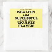 Ukulele Wealthy & Succesvolle rechthoekige Sticker (Tas)