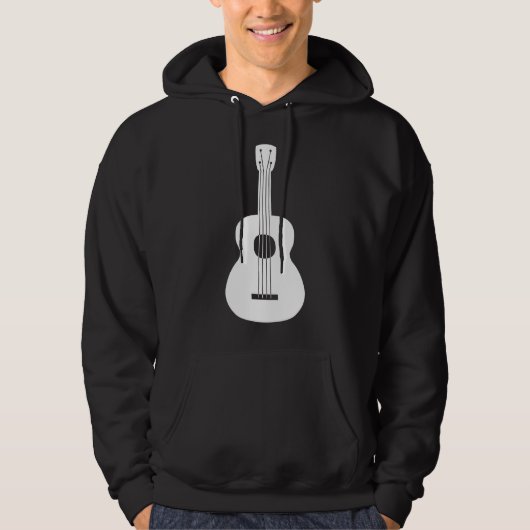 Ukulele - White Hoodie (Voorkant)