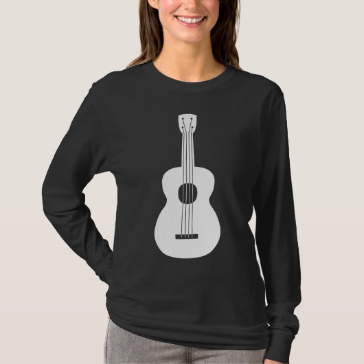 Ukulele - White T-shirt (Voorkant)