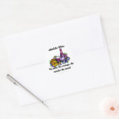 Ukulele Wine Ronde Sticker (Envelop)